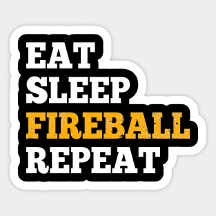 Eat Sleep Fireball Repeat - Design for RPG Gamers Sticker